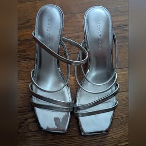Marc Fisher Silver Strappy Women's Heels